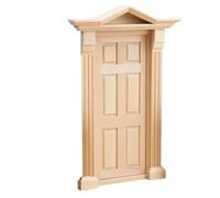 Abaodam Non Peinte pour Maison de Poupée Accessoire DIY Personnalisable Porte Féerique pour Décoration Murale et Jardin Mobilier Poupée Bois Lisse sans Échardes