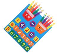 Abaodam Numérique Éducatif en Feutre pour Tout-Petits Tableau D’Addition Soustraction Matériel de Manipulation Mathématique Maternelle Aide Pédagogique pour Apprentissage Arithmétique