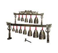 Abaodam Objet Déco en Cuivre Rond à Double Couche, Instrument de Percussion Artisanal Léger de Style Archaïque, pour Décoration Bureau ou Boutique