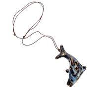 Abaodam Ocarina Céramique pour Débutants Instrument de Musique Portable Design Chinois Simple et Clair Adapté Garçon Fille et Adultes