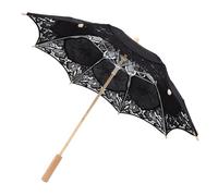 Abaodam Ombrelle en Dentelle Noire, Bois, Accessoire Mariage et | Parapluie Élégant, Style Délicat et Romantique, pour Garçon et Filles, Danse, Mariée, Décor