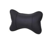 Abaodam Oreiller Cervical Noir en Coton Respirant Design Perforé et Housse Zippée pour Siège de Voiture Confort et Soutien du Cou
