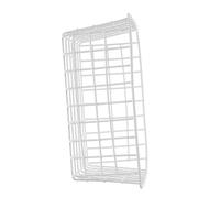 Abaodam Organisateur de Congélateur Blanc en Fer Léger Panier de Rangement Alimentaire pour Fruits et Légumes, Cuisine et Réfrigérateur, Stockage Ordonné