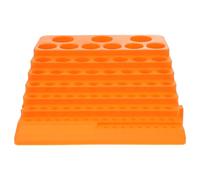 Abaodam Organisateur de Fraises 84 Trous en Abs Orange, Support de Rangement pour Forets et Fraises, Gain de Place et Adaptation Large pour Perceuses et Fraiseuses