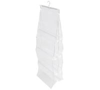 Abaodam Organisateur Suspendu de Paquet à Main pour Placard, 4 Couches 8 | Nylon Blanc, Rangement Multi-couches avec Compartiments, Tri Facile et Grosse Capacité