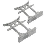 Abaodam Ornement Aquarium Torii Japonerie 2 Pièces Décoration Réaliste Créative pour Aquarium Poisson, Accessoire Décoratif pour Micro-Jardin Zen