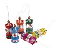 Abaodam Ornement Carrousel Mini en Bois pour Noël, Décoration Maison