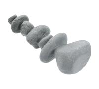 Abaodam Ornement de Jardin en Pierre de Rocaille pour Paysage Miniature et Aquarium Décor Sept Pierres Gris Clair Solide Adapté Salon et Bureau