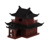 Abaodam Ornement de Pavillon Miniature en Plastique Marron, Décoration Élégante pour Micro-Paysage, Résistant Déformation, pour Salons et Bureaux