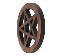 Abaodam Ornement en Bois Pentagramme Rétro pour Décoration Métaphysique et Murale, Accessoire Artistique en Bois, de Divination pour Autel Wiccan