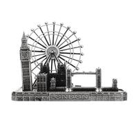 Abaodam Ornements en métal London Eye Big Tower Big Clock Ornement UK Monuments décoration Vintage décorations pour la Maison Londres Souvenirs de Bureau Décoration de Bureau Style Londres