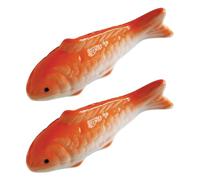 Abaodam Ornements pour Aquarium Flottants 2 Pièces en Céramique, Décoration de Poisson Cartoon Réaliste, Accessoire Décoratif pour Aquarium et Bureau