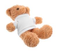 Abaodam Ours en Peluche à Personnaliser par Sublimation, Taille Petite, Peluche Douce avec T-Shirt Blanc Vierge, Mignon et Présent DIY pour Fêtes, Anniversaires et Décoration Créative