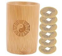 Abaodam Outil de Divination Chinois Cuivre avec Seau Accessoire Feng Shui pour Jeux de Fortune et Design Vintage