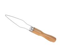 Abaodam Outil de Fixation de Bouton Main avec Poignée en Bois | Aide au Boutonnage pour Seniors, Prise Antidérapante et Bouton Sûr, Format Compact, Beige