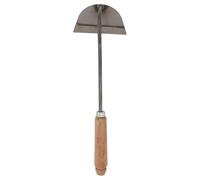 Abaodam Outil de Jardinage Houe à Main Acier Intégral Manche Bois Ergonomique Antidérapant Désherbage et Plantation pour Adultes Outil Portable pour Creuser et Biner Le Sol