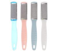 Abaodam Outil de Pédicure en Acier Inoxydable 4pcs Double-face pour Enlever les Callosités, Exfoliant Sûr pour Pieds Régénération Cellulaire, Accessoires Couleur Aléatoire Plusieurs styles