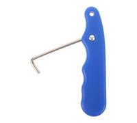 Abaodam Outil de Serrage pour Patins de Hockey en Acier Inoxydable Tendeur de Lacets Portable Pliable Bleu Crochet Antidérapant Compatible Patins à Glace roulettes Accessoire Pratique