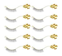Abaodam Outil D'exposition de Cils en Métal Or 6 Paires Support Pratique pour Faux Cils Design Esthétique pour Usage Professionnel et Présentation Clients