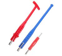 Abaodam Outil d'Installation et Extracteur de Tige de Valve de Pneu pour Voiture et Moto, 3 Pièces iguille Double Usage pour Réparation Rapide