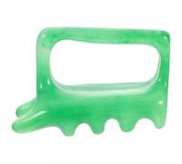 Abaodam Outil Gua Sha en Résine Verte à Double Racloir pour Massage Musculaire du Visage, Cou et Dos, Outil Portatif pour Détente et Soulagement des Tensions, pour Femmes et Hommes