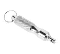 Abaodam Outil pour et Démontage Rapide Large Applicabilité Extracteur D'obus de Valve de Pneu en Acier Inoxydable Argenté Valves de Pneus Moto et Voiture