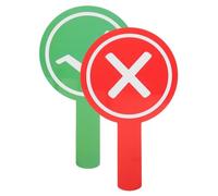 Abaodam Pagaies Oui Non Double Face, Lot de 2 Pagaies Plastiques Légères et Étanches, pour Activités de Vote Interactives et Tableaux de Classe Réutilisables