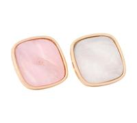 Abaodam Palette Annulaire en Résine Blanche et Rose pour Mélange de Couleurs, Portable et Délicate, pour Salon de Beauté et Passionnés de Nail Art