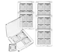 Abaodam Palette de Fards à Paupières Vide 6 Pièces en Plastique Transparent Compartiments Multiples Carrés pour Rangement et Organisation Maquillage