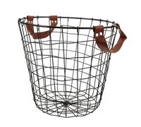 Abaodam Panier à Rond Fil De Fer Bac De Rangement Pour Foyer Conteneur Utilitaire Pour Bûches Couvertages