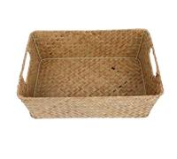 Abaodam Panier à Tressé en Herbe de Mer Naturel, Panier de Rangement Polyvalent, Simple et Créatif, pour Café et Salon, Stockage Pratique et Décoratif