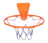 Abaodam Panier de Basket Mural Intérieur Pliable sans Perçage Cadre Silencieux Plastique pour Garçon Fille Installation Facile pour Entraînement à Domicile Basket Orange Grand Modèle
