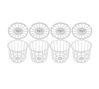 Abaodam Panier de Nid en Plastique pour Cage à Oiseaux Lot de 4 Nichoirs en Fibre de Chanvre pour Canaris et Pinsons Accessoires D’élevage pour Cage à Oiseaux Rangement Organisé