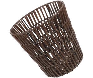 Abaodam Panier de Rangement Tressé en PP et Fer, Corbeille Décorative | Format 20x20x15cm, Aspect Rustique, pour Papiers et Jouets, Bureau ou Salon
