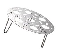 Abaodam Panier Vapeur en Acier Inoxydable Rond Pliable à 7 Trous pour Légumes et Poissons, Support Vapeur Résistant la Chaleur Cuisine Polyvalente