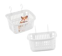 Abaodam Paniers Suspendus pour Petits Animaux Lit Suspendu Solide Résistant à l'usure Grand Modèle Gris Et Blanc pour Hamsters Jouets pour Rats Et Nids De Repos Domestiques