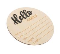 Abaodam Panneau Annonce de Naissance Bois Rond pour Hôpital avec Prénom du Accessoire Photo