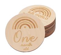 Abaodam Panneau Dannonce Du Prénom De Bébé Cercles En Bois Pour Nouveau-né Panneaux Des Mois De Bébé Pour La Décoration De La Chambre Des Nouveaux Parents