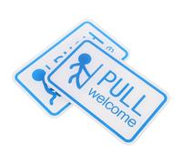 Abaodam Panneau de Porte à Tirer et Pousser en Acrylique Transparent, Lot de 4 Set de Plaques pour Portes Vitrées, Signalétique Intérieure pour Hôtels, Magasins et Bureaux