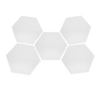Abaodam Panneaux D'absorption Acoustique 5 Pièces pour Isolation Phonique Bruit en Fibre de Polyester Blanc Salles de Piano et Bureaux