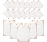 Abaodam Papier à Lettres Ancien Vintage Blanc, 50 Feuilles de Papeterie Décorative pour Écrire des Poèmes ou Lettres D'amour Écriture Fluide et Motifs Très Vintage