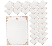 Abaodam Papier à Lettres Décoratif Vintage A4 29,7x21 Cm Blanc Lignage Horizontal 50 Feuilles pour Correspondance, Scrapbooking, Invitations et Écriture Créative