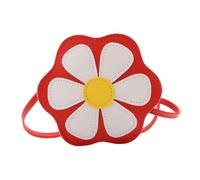 Abaodam Paquet à Bandoulière Garçon et Filles Motif Fleurs Rouge Mini Paquet PU Léger Voyage Format Compact