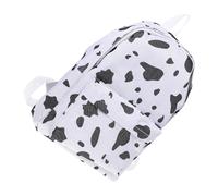 Abaodam Paquet à Dos d'Élève en Toile Motif Vache Blanc à Pois Noirs Grand Volume Léger pour École et Voyage Paquet à Dos d'Extérieur Unisexe pour Usage Scolaire et Sorties Quotidiennes