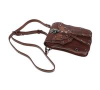 Abaodam Paquet à Main de Crâne Halloween, Paquet Bandoulière Pu Marron | Style Rétro Inspiré, Format Compact et Pratique, Porté Main ou Épaule, Usage Quotidien et Voyage