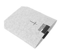 Abaodam Paquet à Main en Feutre Paquet à Bible Religieux pour Femmes Gris Blanc Rangement Biblique Polyvalent pour Église Courses et Voyage Design Croix Creuse Taille Moyenne