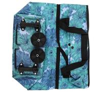 Abaodam Paquet Cabas Pliable à Roulettes avec Poignée Ergonomique en Polyester Léger, Chariot de Courses Compact à Quatre Roues pour Courses et Sorties Plage
