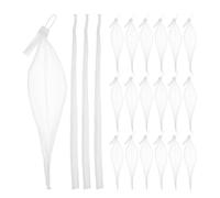 Abaodam Paquet en Filet Réutilisables Blancs 35 Cm Lot de 100 Paquet de Conservation pour Fruits Œufs Pommes de Terre Petite Boucle Pratiques pour Épicerie Cuisine