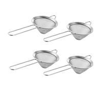 Abaodam Passoires Alimentaires et Poignée Ergonomique en Acier Inoxydable 4pcs Maille Fine Cuisine Professionnelle Hôtel Restaurant