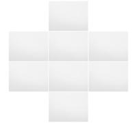 Abaodam Patch Auto-adhésif en Vinyle Blanc pour Réparation Murale, 8 Pièces, Matériau Pvc, Fixation Instantanée, pour Bricolage sur Murs Extérieurs